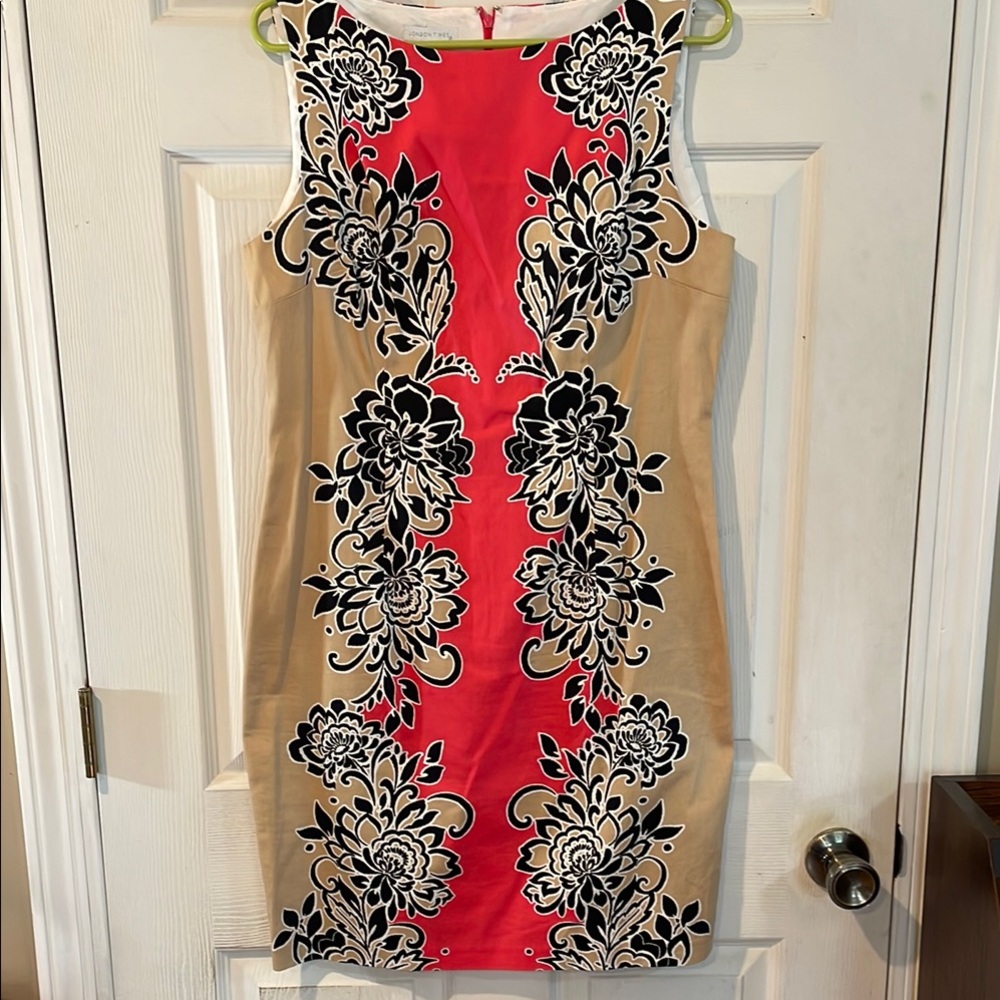 London Times Size 12 Colorful Dress